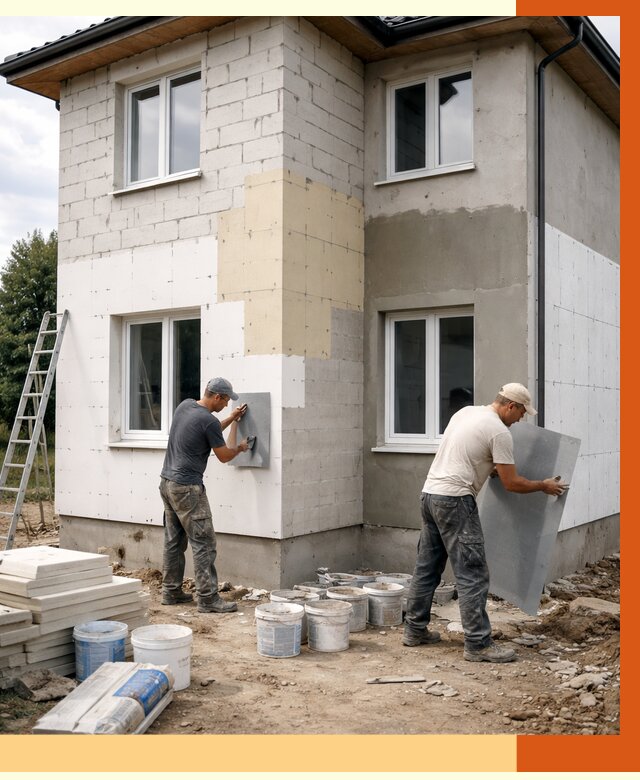 Утепление дома из газобетона в Назарове от 4317 руб./м² — заказать у ТепломастерНрв